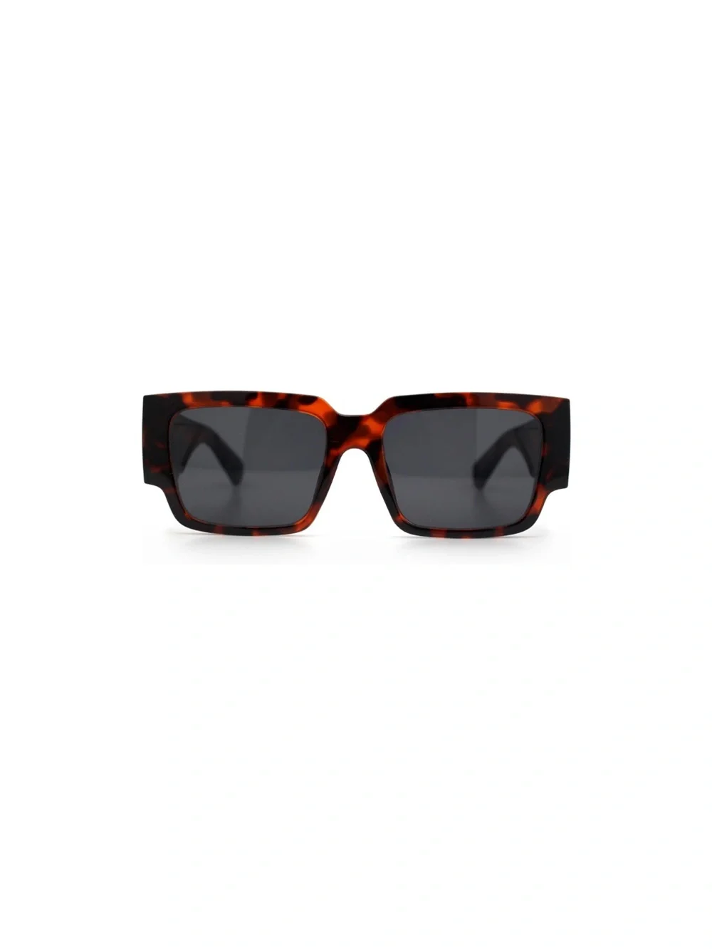 SA106 Womens Thick Temple Square Rectangle Sleek Plastic Clean Sunglasses